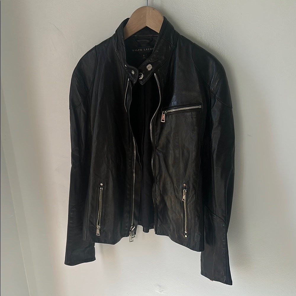 Ralph Lauren Black Leather Jacket